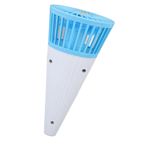 Bærbar Mini Håndholdt Ventilator med Isvaffelform og Halsophæng til Sommer - Blå