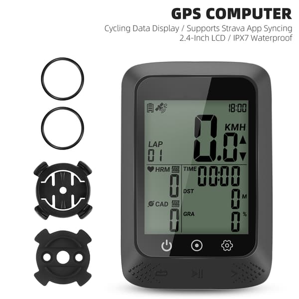 IPX7 GPS Cykelcomputer med Automatisk Baggrundsbelysning og Trådløs App-kontrol