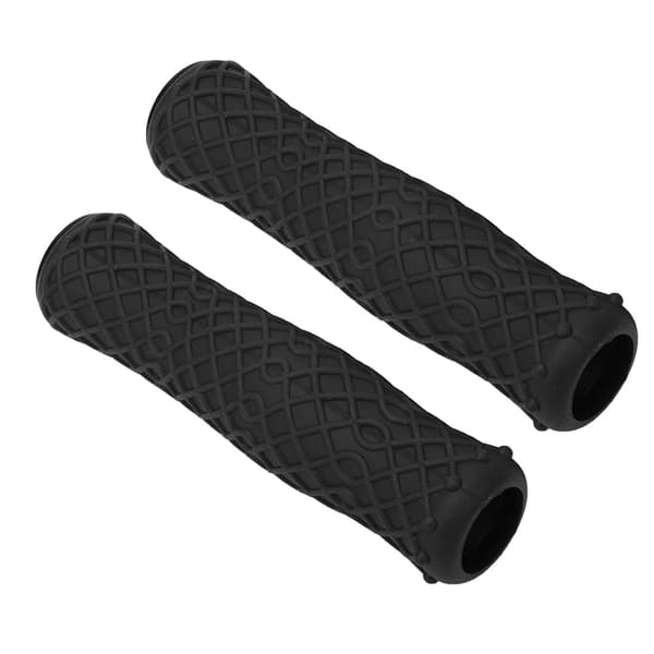 1 par ultralette skridsikre silikone styrgreb til mountainbikes (sort)