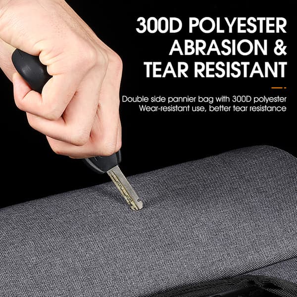 Dobbel sykkelveske 35L stor kapasitet for baksete med refleksstriper WEST BIKING