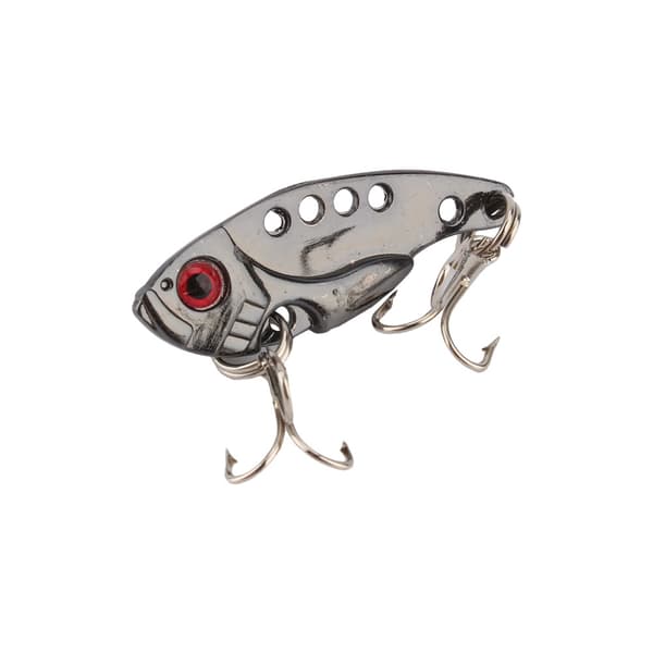 Fiskedrag med metalliska paljetter och 2 trekrokar för bas - 3.2g 3.5cm
