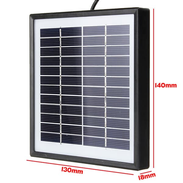 Sunpower 5W 12V Bærbart Højeffektivt Polykrystallinsk Solpanel til Udendørs Brug
