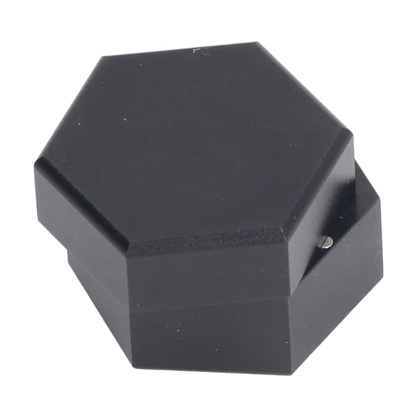 Bärbar Mini Hexagonal Aluminiumlegering Biljardkritlåda för Biljardkö, Svart Biljardtillbehör