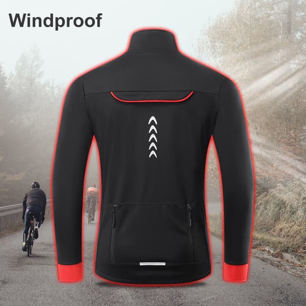 Vattentät och isolerad vintercykeljacka med fleecefoder för mountainbike, skidåkning och vandring.