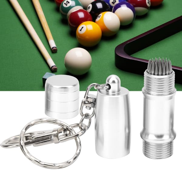 Reparasjons- og slipeverktøy for snooker-køtupp i rustfritt stål - Multifunksjonell prikker