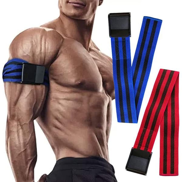 2 st elastiska blodflödesrestriktionsband för bodybuilding, kvinnor, män, träning, armar, 60 cm