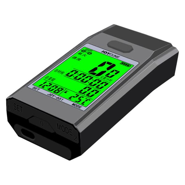 Trådløs sykkelcomputer med speedometer, front-LED-lys og vibrasjonsalarm 4600mAh