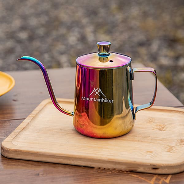 Bærbar kaffekande i rustfrit stål til udendørs camping, 350 ml kapacitet