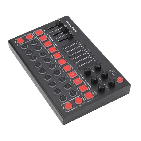 Bærbar stemmemodulator Live lydkort Mini 1200mAh 5V 1A til mobiltelefon PC bærbar tablet