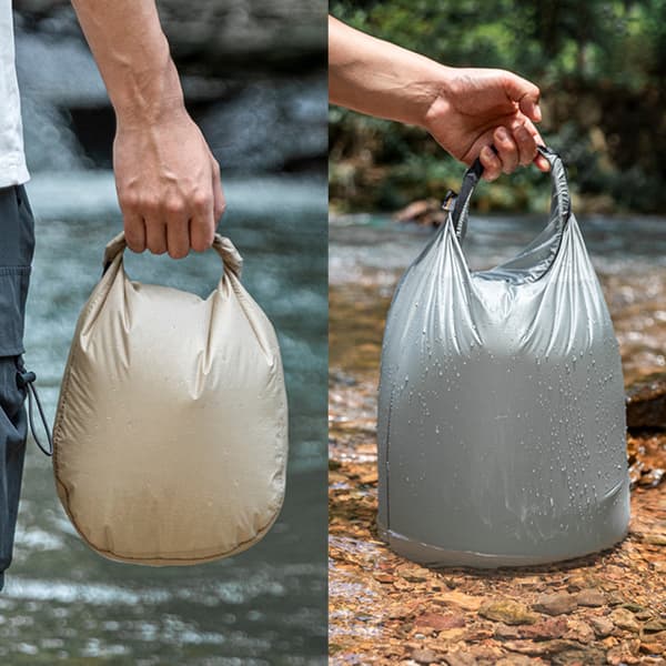 Vandtæt tørpose, silikonebelagt nylon, til camping, rafting, vandreture, kajakroning og opbevaring af tøj.