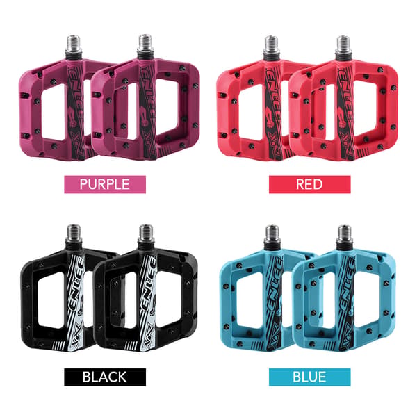 Lette sklisikre MTB sykkelpedaler, nylonfiber, 9/16 tommer plattform