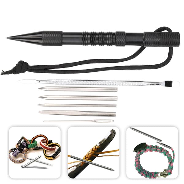 7 stk. Paracord Synålesæt DIY Rustfrit Stål Værktøj til Paracord Armbånd