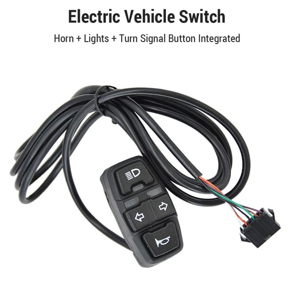 Elektrisk sykkelbelysningssett med front- og baklys, blinklys og horn 24-48V