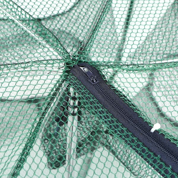 Sammenklappelig fiskefælde sekskantet 6 huller rejer krabbe minnow net