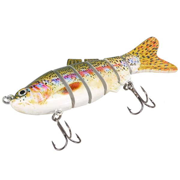 Fiskedrag 10cm/20g Verklighetstroget 6 Segment Ledat Swimbait Hårt Bete med 2 Trekrokar