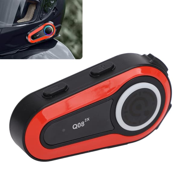 Bluetooth 5.0 Motorcykelhjälm Intercom Headset, 1000m Räckvidd, IPX6 Skydd, Lång Batteritid och Klart Ljud