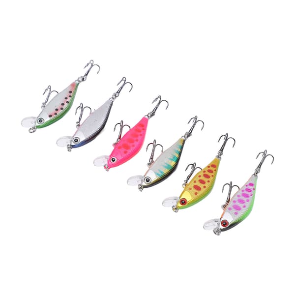 6st Luya Bait Minnow Konstgjort drag 4,3g 5cm med flerskiktsmålningsprocess