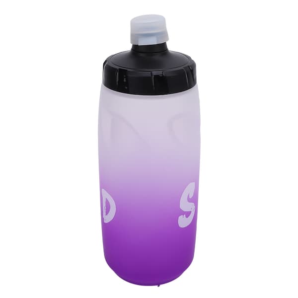 Cykelvattenflaska 650ml PP5 Läcksäker Klämflaska med Dammtät Silikonkork, Gradient Vit/Lila