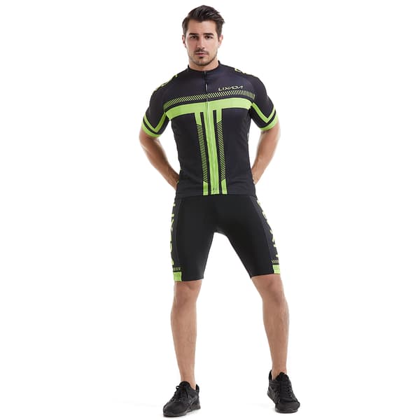 Cykeltröja och shorts för män med vadderade remmar