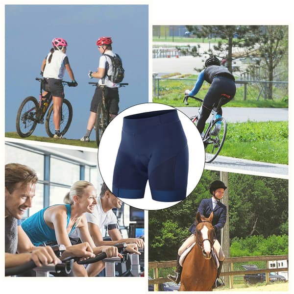 Cykelshorts för kvinnor med hög midja och ventilerande vadderat foder för träning och cykling