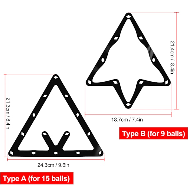6st Magic Ball Rack Hållare för 9/15 bollar