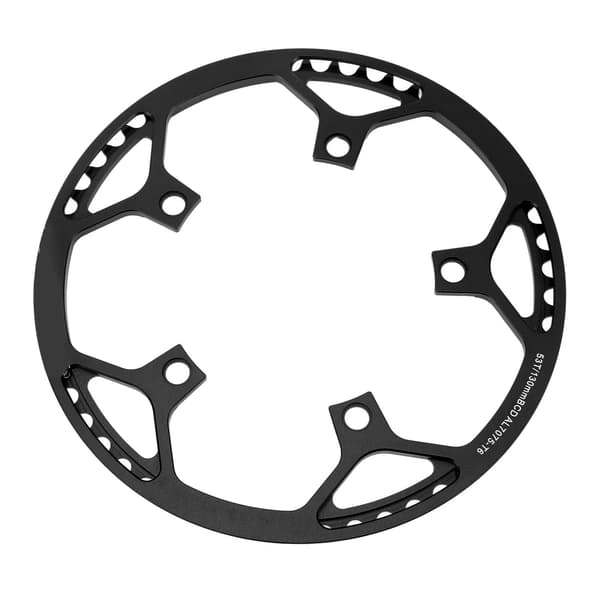 53T rundt tandhjul til foldecykel, CNC aluminiumslegering, slidstærkt, sort