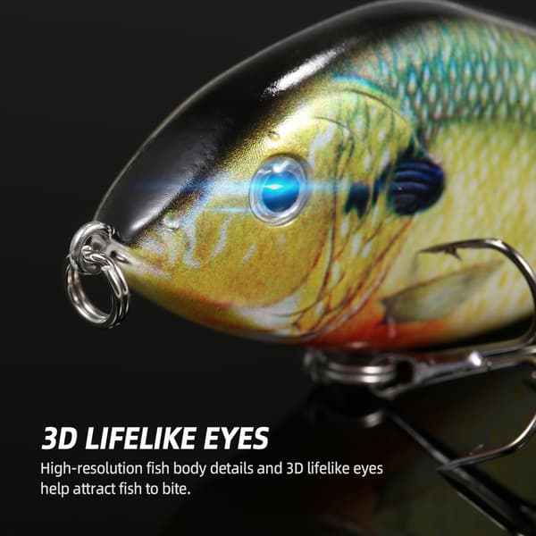 TARUOR 70mm 14.5g synkende agn crankbait med diskantkroker