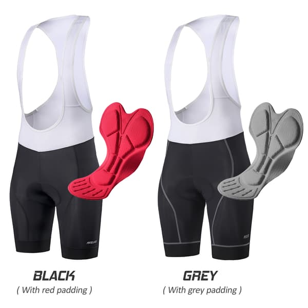 Cykelshorts til mænd med seler, åndbare, hurtigtørrende med 3D-polstring