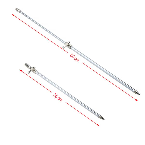 Teleskopisk fiskealarmholder 35-60 cm rustfrit stål med bærbart design