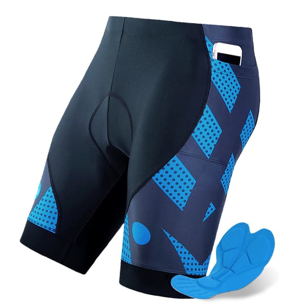 Herre Cykelshorts med 4D Polstring, Stødabsorberende, Åndbare, Hurtigtørrende.