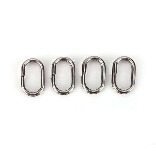 100 ovale splitringe i rustfrit stål til fiskelokkemiddelstik 9x15mm