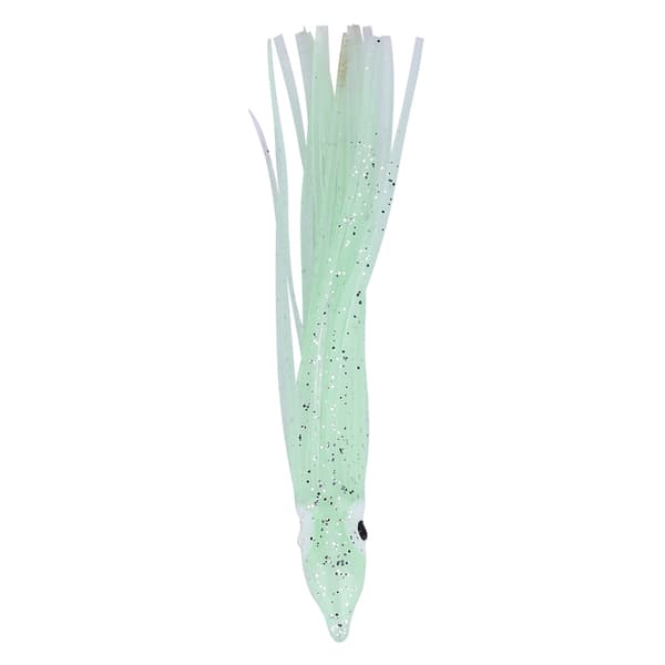 10 stk. fiskesluk blekksprutform Mini lysende gummi realistisk svømmebevegelse 9 cm