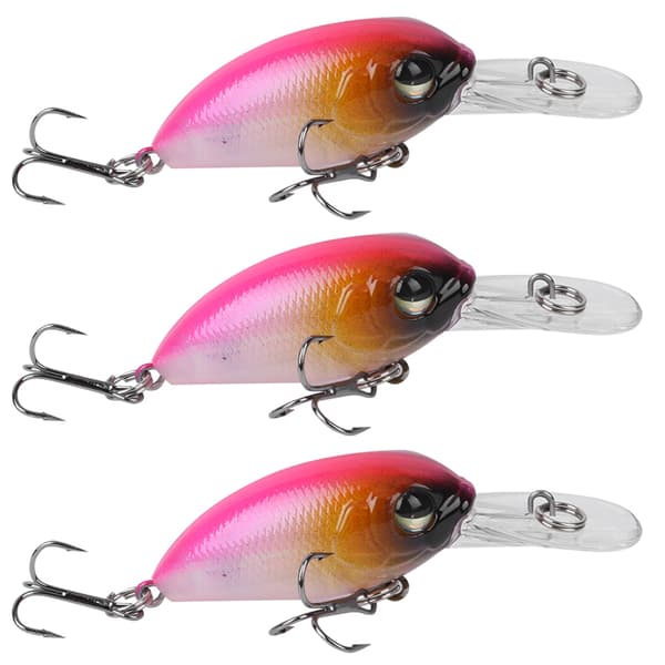 3 st fiskedrag 6CM/5G med 3D-ögon simuleringsbete dykutrustning #2