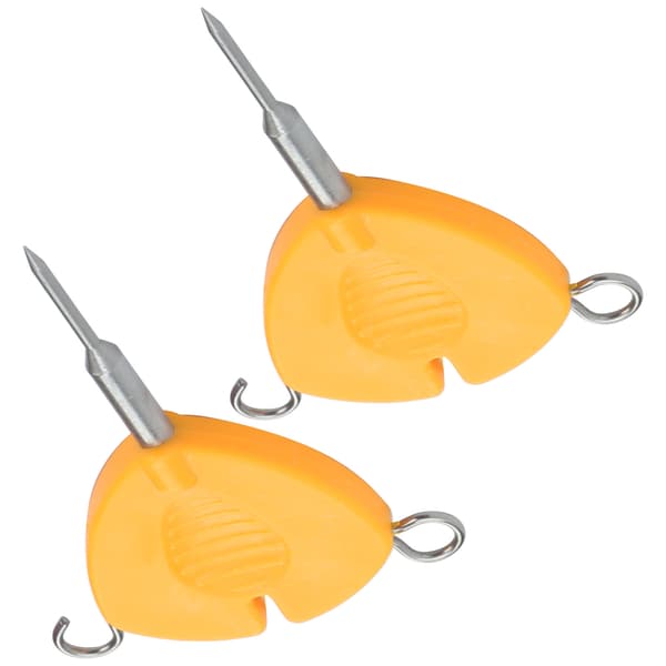 2 stk. orange agnknudetrækker, bærbart fiskeredskab til at binde line og krog
