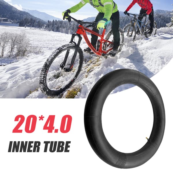 Cykelinderrør 20/24/26*4 tommer med Schrader-ventil, gummi til snescootere