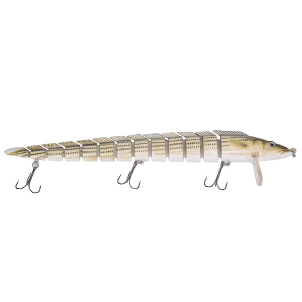 Fiskedrag Hård Swimbait Crankbait med Treblekrok Flera Segment (B)