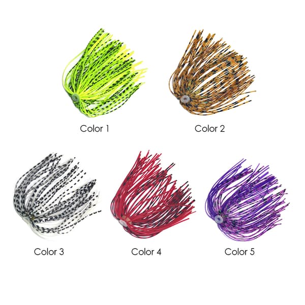 5 STK 13 cm silikone jig-skørter fiskelokker til spinnerbaits buzzbaits med glitterflager