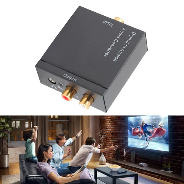Professionel Digital til Analog Audio Konverter med Støjreduktion, USB-adapter til Hjemmebiograf.