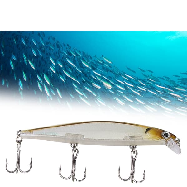 HENG JIA Teko-viehe Minnow 11CM koukulla, elävä Pesca-viehe (E)