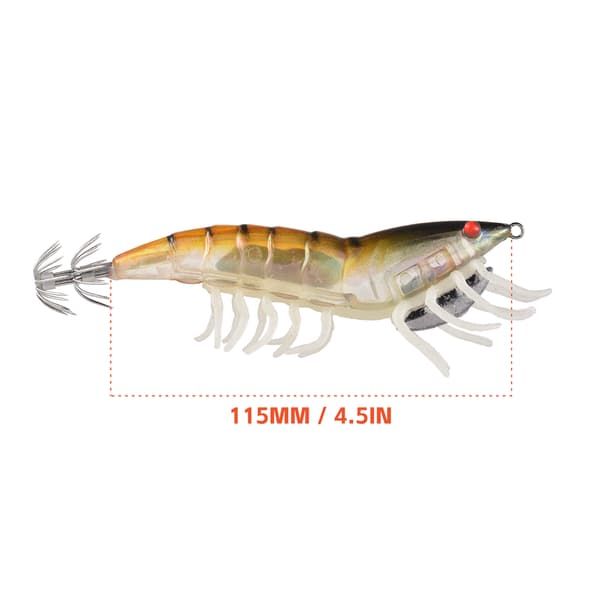 EGI Lysande Räkagn 115mm/20g för Bläckfiskfiske (3-pack)