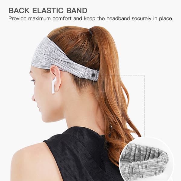 Elastisk svetteabsorberende sportshodebånd i nylon for trening, løping, tennis, sykling