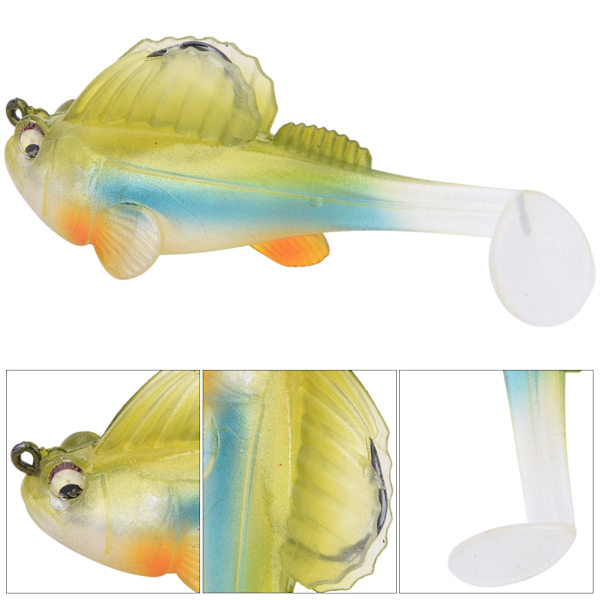 3 kpl Fat Head Swimbaits -viehesarja 3D-silmällä ja piilotetulla koukulla 005