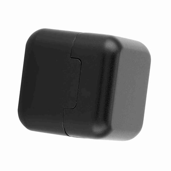 Bærbar kridtholder til billardkøspids, mini aluminium, med låg og magnet, sort