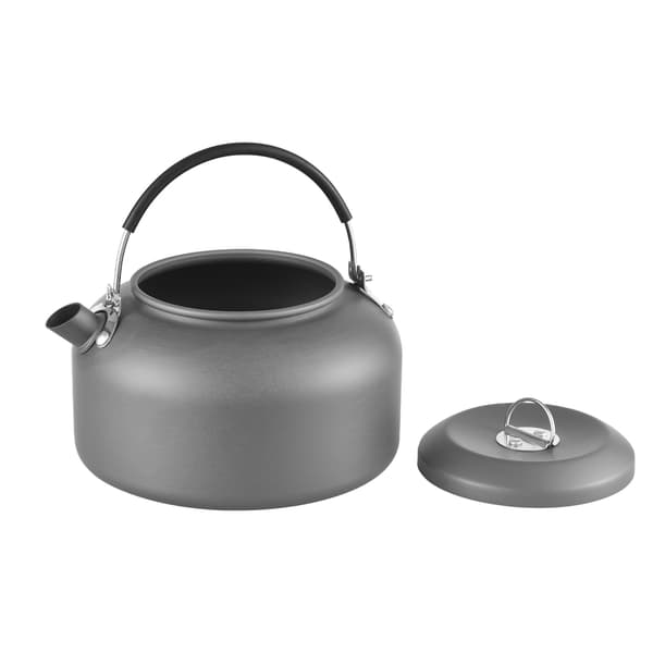 1,4L anodisert aluminium campingkjele med silikonhåndtak for camping og backpacking