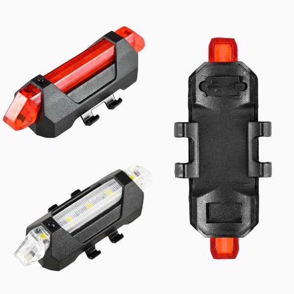 USB oppladbart sykkelbaklys, 4 moduser, vanntett, MTB sykkeltilbehør