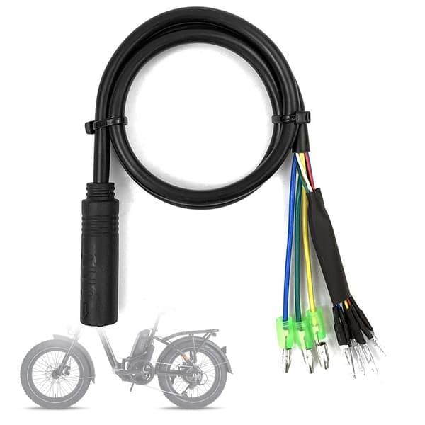 Motoradapterkabel til konvertering af en cykel til elcykel med 6-bens Hall-sensor og 3-bens faseforbindelse
