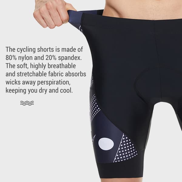 4D Cykelshorts til mænd med åndbart, hurtigtørrende, vibrationsdæmpende skum