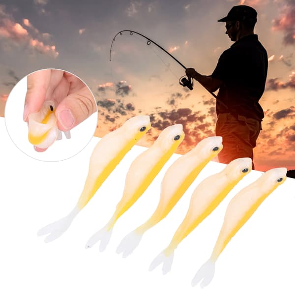 2 sæt bløde silikone-simulerede tofarvede agn 12 cm 72 g fisketilbehør #6