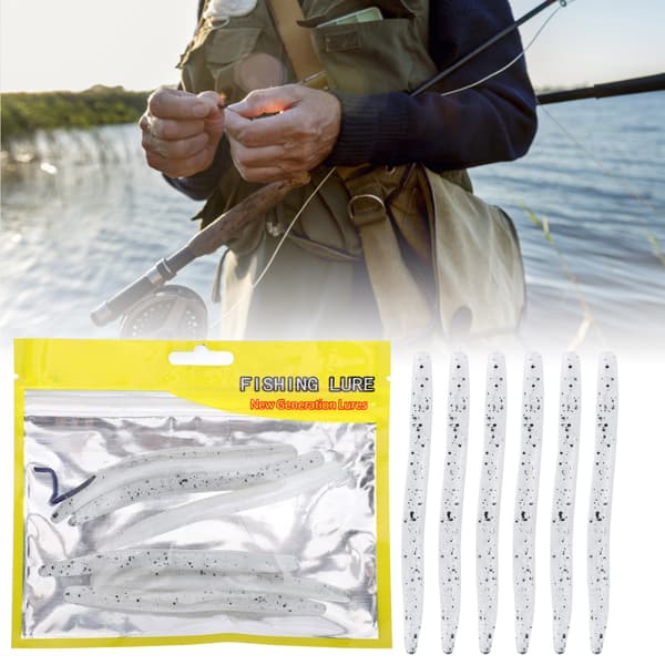 3-delt sæt bløde silikone kunstige ormeformede agn, 11 cm, 105 g, fisketilbehør #2