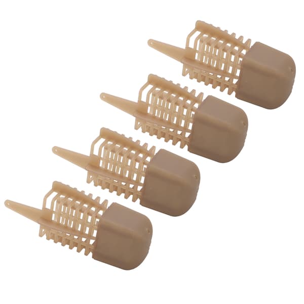 4 stk. fastpunkts-fodringsbur til karpefiskeri med ABS+jernmateriale, justerbart, 40g